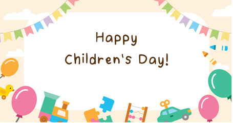 Happy Children's Day Celebration banner template