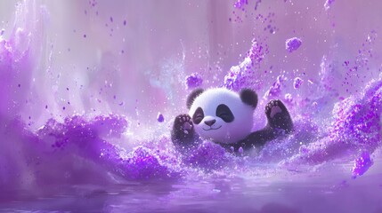 Galaxy Panda T-Shirt Art