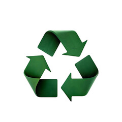 Obraz premium Dark Green Recyclable Material Arrows Circular Symbol Three Dimensional Rendering Eco Friendly Environmental Conservation Graphic Design Element