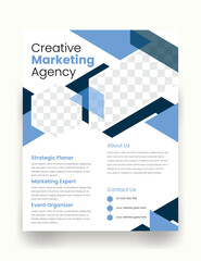 Minimalist Marketing Services Flyer, Corporate Marketing Flyer Template, Creative Business Promotion Flyer