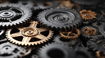 Training and Development on the Mechanism of Metal Gears., no logos, no brands