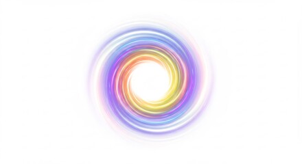 Abstrakte Spirale leuchtet sanft hell farbenfroh. AI Generated