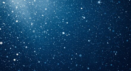 Himmlisches Blau sanft fallender Schnee zauberhaftes Winterlicht. AI Generated