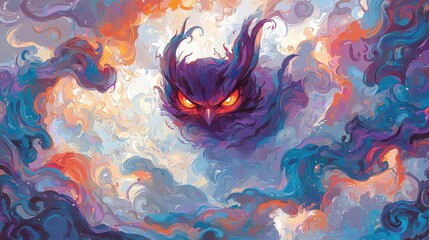 Nebula Owl T-Shirt Illustration