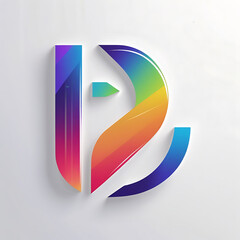 Sleek Modern Logo Design Colorful Abstract Letter D