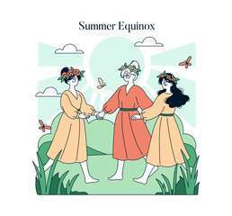 Celebration of Summer Equinox with Joyful Dance