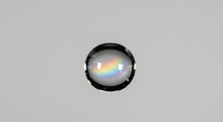 Regenbogenfarbener Edelstein leuchtet sanft im hellen Licht. AI Generated