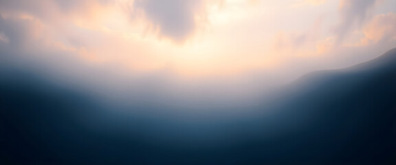 Fototapeta premium Misty Mountain Landscape at Sunrise
