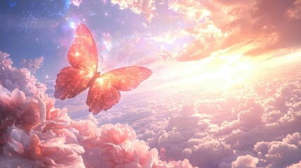 Cosmic Butterfly T-Shirt Design