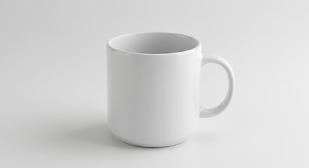 Blank White Mug on a White Background