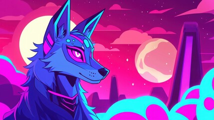 Nebula Fox T-Shirt Illustration