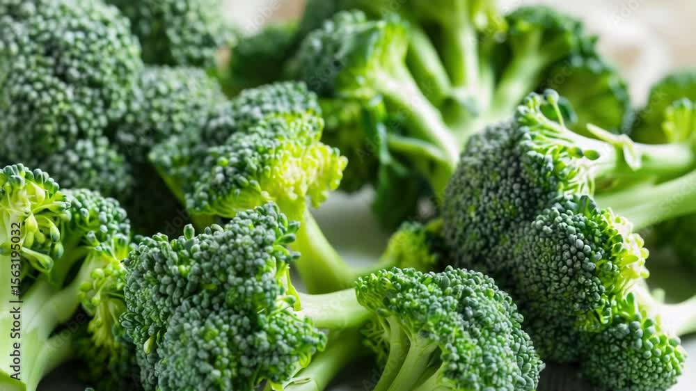 Poster A single serving of broccoli sits on a table ready to be enjoyed