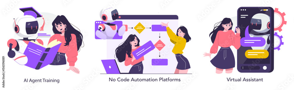 Aufkleber ai training and automation with virtual assistant