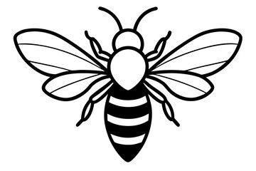 Obraz premium Bee silhouette vector illustration