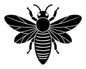 Bee silhouette vector illustration