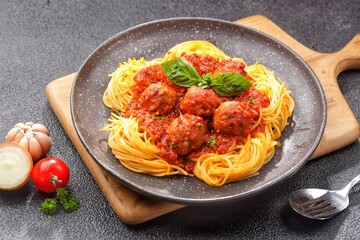 Spaghetti Meatballs is an Italian - American dish. classic spaghetti pasta recipe with the addition of meatballs