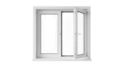 White Tilt And Turn Window Open Position