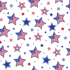 Obraz premium 4th-July Seamless Pattern Vector Art