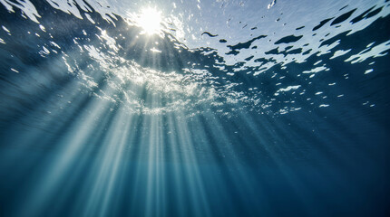 sun rays in the water