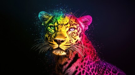 Galaxy Panther T-Shirt Art