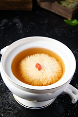 First-class soup with wolfberry and chrysanthemum tofu