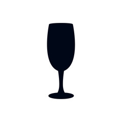 champagne glass emoji symbol sign icon vector illustration