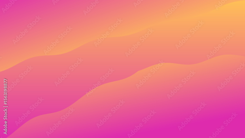 Poster yellow to pink gradient with wavy lines – abstract background for vibrant design and fluid motion
