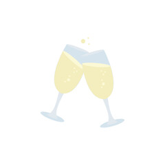 champagne glass emoji symbol sign icon vector illustration