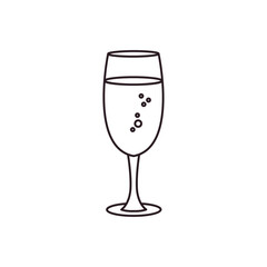 champagne glass emoji symbol sign icon vector illustration