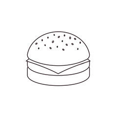 burger food hamburger fast food delicious snack emoji symbol sign icon vector illustration