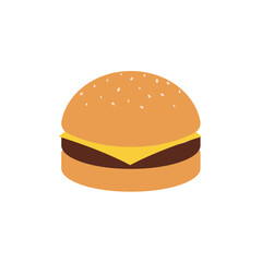 burger food hamburger fast food delicious snack emoji symbol sign icon vector illustration