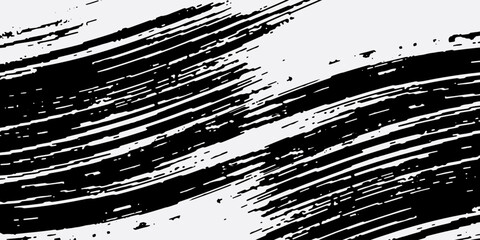 Grunge Brush strokes Background. Black Brush strokes isolated on white background. Grunge texture Background. Abstract Black and white grunge texture.