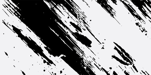 Grunge Brush strokes Background. Black Brush strokes isolated on white background. Grunge texture Background. Abstract Black and white grunge texture.