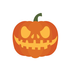 Jack-o'-lantern halloween pumpkin face lantern autumn fall food emoji symbol sign icon vector illustration