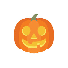 Jack-o'-lantern halloween pumpkin face lantern autumn fall food emoji symbol sign icon vector illustration
