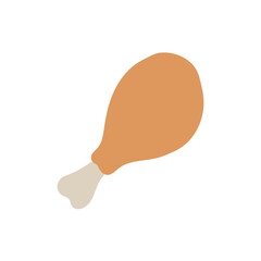 poultry leg fried chicken food meat with bone drumstick duck turkey emoji symbol sign icon vector illustration
