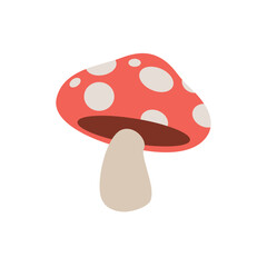 red mushroom emoji symbol sign icon vector illustration