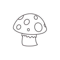 red mushroom emoji symbol sign icon vector illustration