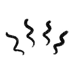 Manga-style speed lines with sketchy movement marks. Cartoon motion elements and fun action stroke. Flat vector illustration isolated on white background.