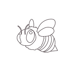 bee emoji symbol sign icon vector illustration cute insect honey