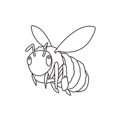 bee emoji symbol sign icon vector illustration cute insect honey