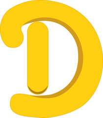 Alphabet letter D