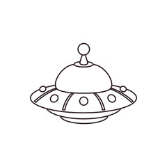 ufo alien flying saucer emoji symbol sign icon vector illustration
