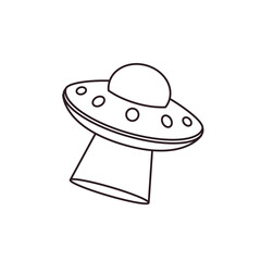 ufo alien flying saucer emoji symbol sign icon vector illustration