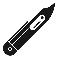 Box Cutter Knife icon silhouette vector illustration