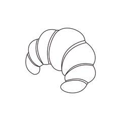 croissant bakery baked good french breakfast delicious emoji symbol sign icon vector illustration food