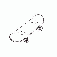 skateboard skater emoji symbol sign icon vector illustration