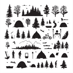 Camping and Wilderness Silhouettes