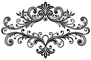 Elegant Vintage Decorative Dividers with Ornate Swirls for Classic Invitations, Frames, Borders, and Design Projects