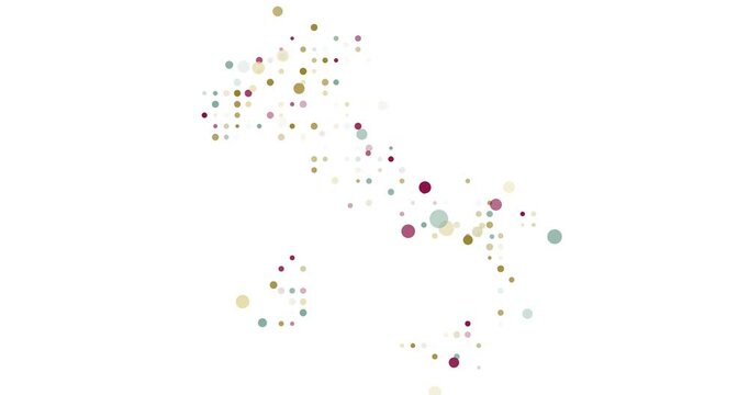 Falling Dots Create Italia from Above